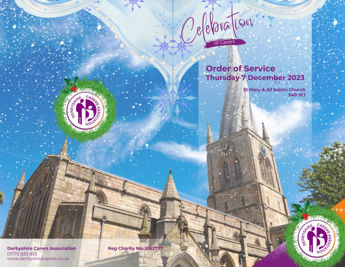 Order of Service for Carers Celebration at The Crooked spire 2023